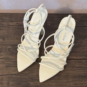 white heels shoes size 5.5